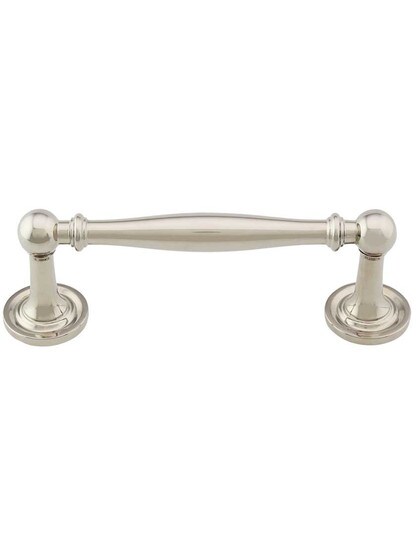 Rhode Cabinet Pull - 3 7/8 inch Center-to-Center in Polished Nickel.